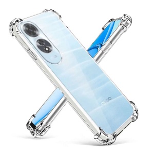 Husa pentru Oppo A60 4G , SKYDDAR INNOVATION, Shockproof Clear din Silicon Slim, Transparenta, set cu sticker