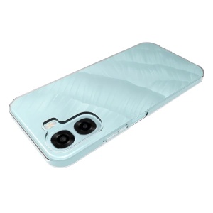 Husa pentru Oppo A6x 4G / 5G din silicon transparent, set cu sticker, Clear Silicone, Transparenta - Img 2