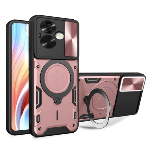 Husa pentru Oppo A79 5G / OnePlus Nord N30 SE, cu inel magnetic si suport ajustabil, protecție completa camera, SKDR SafeCover - Roz auriu