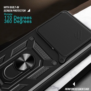 Husa pentru Oppo Find X9, SKYDDAR INNOVATION, CamShield, Inel magnetic, set cu sticker, Negru - Img 6