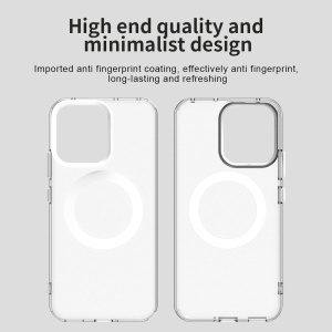 Husa pentru Oppo Reno14, MagSafe, Antisoc, set cu sticker, CandyCase, Alb - Img 3