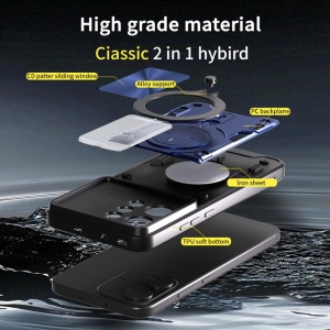Husa pentru Oppo Reno14, SKYDDAR INNOVATION, CamGuard Pro, Inel Magnetic, Protectie Camera, set cu sticker, Rosu - Img 5