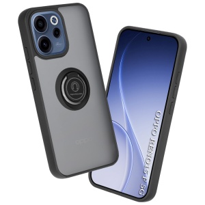 Husa pentru Oppo Reno15 F / Reno15 FS 5G, SKYDDAR INNOVATION, Glinth cu Inel Rotativ 360° Magnetic, set cu sticker, Negru