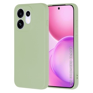 Husa pentru Oppo Reno16 din Silicon Catifelat, Antisoc, set cu sticker, SoftElegance, Verde deschis