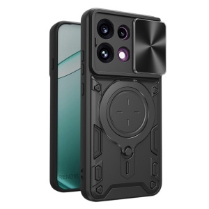 Husa pentru Oppo Reno16 F / Reno16 FS, Inel Magnetic, Protectie Camera, set cu sticker, CamGuard Pro, Negru