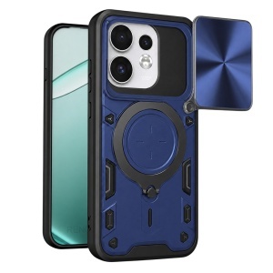 Husa pentru Oppo Reno16 / Reno16 Pro, Inel Magnetic, Protectie Camera, set cu sticker, CamGuard Pro, Albastru