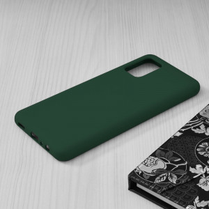 Husa pentru Samsung Galaxy A03S din Silicon Catifelat, Protectie Premium, Antisoc, set cu sticker, soft edge, Verde - Img 5