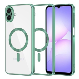 Husa pentru Samsung Galaxy A07 4G, SKYDDAR INNOVATION, Luxury Shield Magsafe, Protectie Antisoc, set cu sticker, Verde deschis