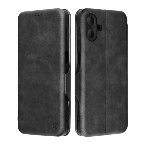 Husa pentru Samsung Galaxy A07 4G, SKYDDAR INNOVATION, Safe Wallet tip carte din Piele Ecologica, Suport Carduri, Inchidere Magnetica, set cu sticker, Negru - Img 6