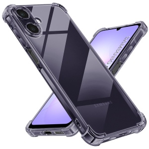 Husa pentru Samsung Galaxy A07 4G, SKYDDAR INNOVATION, Shockproof Clear Silicone, Silicon Slim, set cu sticker, Fumuriu