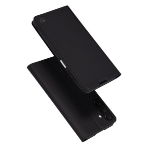 Husa pentru Samsung Galaxy A16 4G / Galaxy A16 5G, SKYDDAR INNOVATION, Magskin Book, tip Carte cu Portofel Interior, Negru, set cu sticker