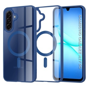 Husa pentru Samsung Galaxy A17 5G, SKYDDAR INNOVATION, MagSafe Pro din silicon, set cu sticker, Albastru