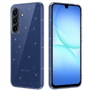 Husa pentru Samsung Galaxy A17 5G, SKYDDAR INNOVATION, SparkleSkin din Silicon TPU cu Sclipici, Design Elegant, set cu sticker, Transparenta
