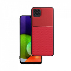 Husa pentru Samsung Galaxy A22 5G din silicon, anti soc, flexibila, set cu sticker, Noble, Rosu