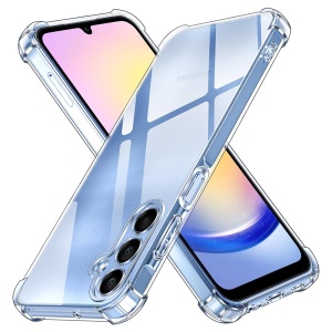 Husa pentru Samsung Galaxy A25 5G , SKYDDAR INNOVATION, Shockproof Clear din Silicon Slim, Transparenta, set cu sticker