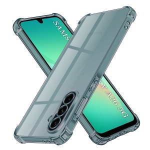 Husa pentru Samsung Galaxy A26 5G, SKYDDAR INNOVATION, Shockproof Clear Silicone, Silicon Slim, set cu sticker, Fumuriu