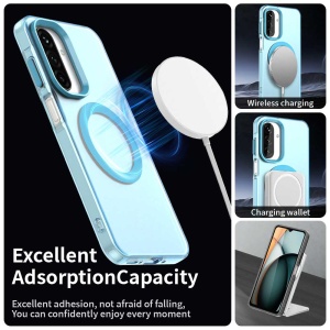 Husa pentru Samsung Galaxy A27 5G, MagSafe, Antisoc, set cu sticker, CandyCase, Albastru - Img 6
