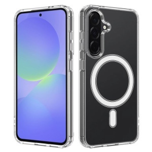 Husa pentru Samsung Galaxy A36 5G / Galaxy A56 5G, SKYDDAR INNOVATION, MagSafe Pro din silicon, set cu sticker, Transparenta