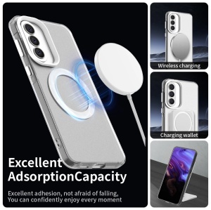 Husa pentru Samsung Galaxy A37 5G, MagSafe, Antisoc, set cu sticker, CandyCase, Alb - Img 3