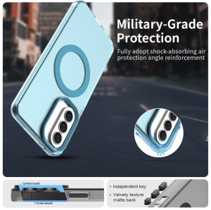 Husa pentru Samsung Galaxy A37 5G, MagSafe, Antisoc, set cu sticker, CandyCase, Albastru - Img 3
