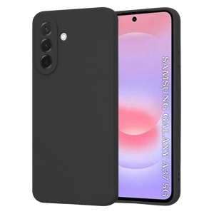 Husa pentru Samsung Galaxy A37 5G, SKYDDAR INNOVATION, din Silicon Catifelat, SoftElegance, set cu sticker, Negru