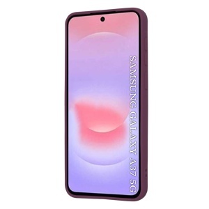 Husa pentru Samsung Galaxy A37 5G, SKYDDAR INNOVATION, din Silicon Catifelat, SoftElegance, set cu sticker, Bordo - Img 2