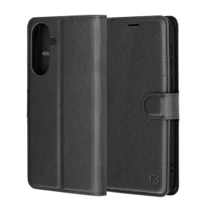 Husa pentru Samsung Galaxy A37 5G, SKYDDAR INNOVATION, Leather Folio tip Carte, cu Portofel Interior, Finisaje Premium, set cu sticker, Negru - Img 8