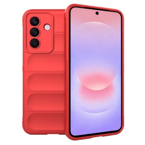 Husa pentru Samsung Galaxy A37 5G, SKYDDAR INNOVATION, Magic Shield, din Silicon Mat, set cu sticker, Rosu