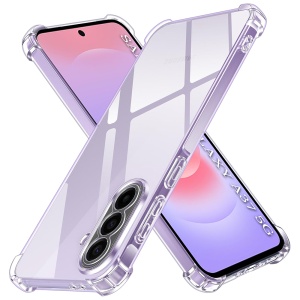 Husa pentru Samsung Galaxy A37 5G, SKYDDAR INNOVATION, Shockproof Clear Silicone, Silicon Slim, set cu sticker, Transparenta - Img 1