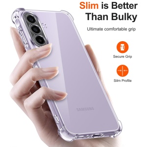 Husa pentru Samsung Galaxy A37 5G, SKYDDAR INNOVATION, Shockproof Clear Silicone, Silicon Slim, set cu sticker, Transparenta - Img 2