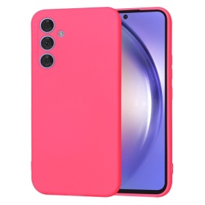 Husa pentru Samsung Galaxy A54, SKYDDAR INNOVATION, din Silicon Catifelat, SoftElegance, set cu sticker, Fucsia