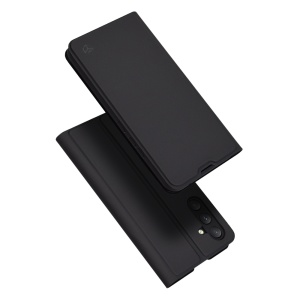 Husa pentru Samsung Galaxy A54, SKYDDAR INNOVATION, Magskin Book, tip Carte cu Portofel Interior, set cu sticker, Negru
