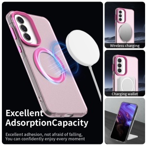 Husa pentru Samsung Galaxy A57 5G, MagSafe, Antisoc, set cu sticker, CandyCase, Roz - Img 5