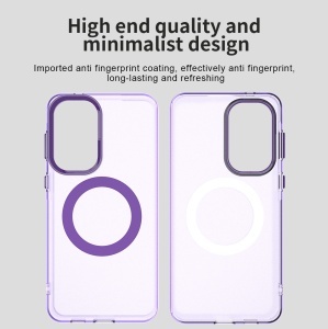 Husa pentru Samsung Galaxy A57 5G, MagSafe, Antisoc, set cu sticker, CandyCase, Mov - Img 3