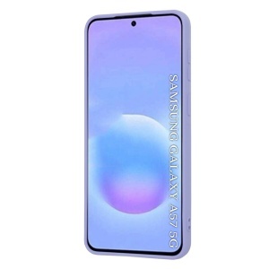Husa pentru Samsung Galaxy A57 5G, SKYDDAR INNOVATION, din Silicon Catifelat, SoftElegance, set cu sticker, Violet - Img 4