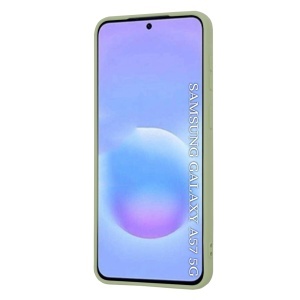 Husa pentru Samsung Galaxy A57 5G, SKYDDAR INNOVATION, din Silicon Catifelat, SoftElegance, set cu sticker, Verde - Img 4