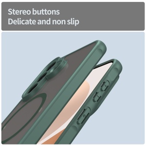 Husa pentru Samsung Galaxy A57 5G, SKYDDAR INNOVATION, HaloFrost MagSafe II, Antisoc, set cu sticker, Verde - Img 3