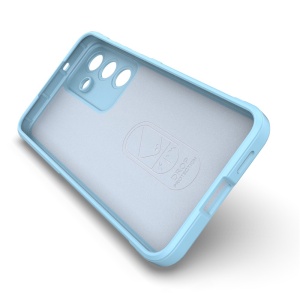 Husa pentru Samsung Galaxy S25 FE din Silicon Mat, set cu sticker, Magic Shield, Bleu - Img 5