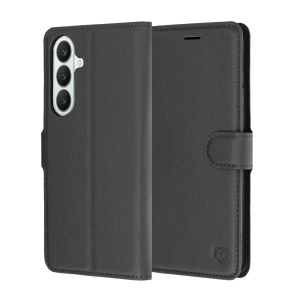 Husa pentru Samsung Galaxy S25 FE;Samsung Galaxy S26 FE tip Carte, cu Portofel Interior, Finisaje Premium, set cu sticker, Leather Folio, Negru