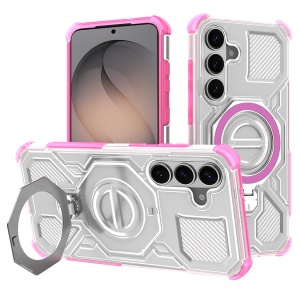 Husa pentru Samsung Galaxy S26, Antisoc, SKYDDAR INOVATION, Carbon Shield PRO, Magsafe, set cu sticker, Roz