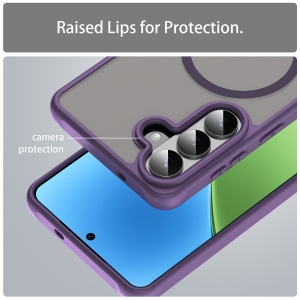 Husa pentru Samsung Galaxy S26 Edge, SKYDDAR INNOVATION, HaloFrost MagSafe II, Antisoc, set cu sticker, Mov - Img 4