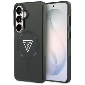 Husa pentru Samsung Galaxy S26, IML Gradient Triangle MagSafe, Guess, Negru