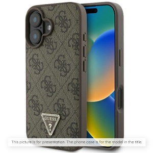 Husa pentru Samsung Galaxy S26 Plus, Grained Big 4G Metal Logo, Guess, Maro