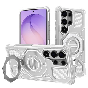 Husa pentru Samsung Galaxy S26 Ultra, Antisoc, SKYDDAR INOVATION, Carbon Shield PRO, Magsafe, set cu sticker, Alb
