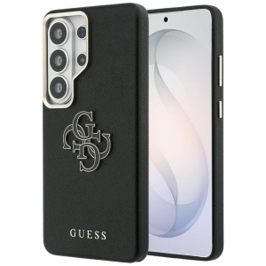 Husa pentru Samsung Galaxy S26 Ultra, Grained Big 4G Metal Logo, Guess, Negru