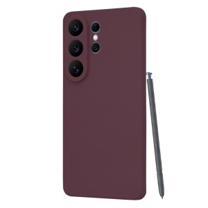 Husa pentru Samsung Galaxy S26 Ultra, SKYDDAR INNOVATION, din Silicon Catifelat, SoftFlex Magsafe, set cu sticker, Bordo - Img 3