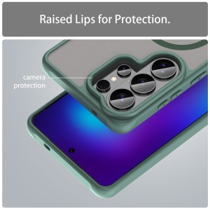 Husa pentru Samsung Galaxy S26 Ultra, SKYDDAR INNOVATION, HaloFrost MagSafe II, Antisoc, set cu sticker, Verde - Img 6