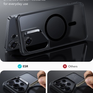 Husa pentru Samsung Galaxy S26 Ultra, slim, ESR Classic Hybrid HaloLock, Negru frost - Img 5