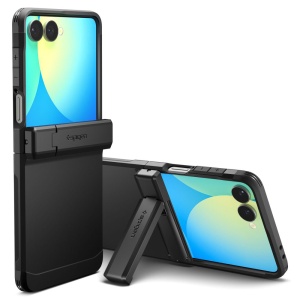 Husa pentru Samsung Galaxy Z Flip7, Antisoc, Spigen Tough Armor Pro MagSafe, Negru