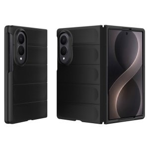 Husa pentru Samsung Galaxy Z Fold8 din Silicon Mat, Antisoc, set cu sticker, Magic Shield, Negru